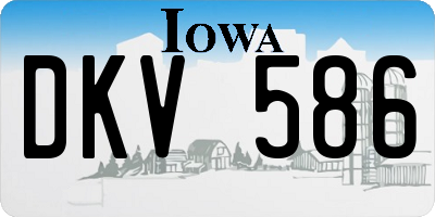 IA license plate DKV586