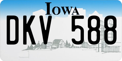 IA license plate DKV588