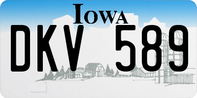 IA license plate DKV589