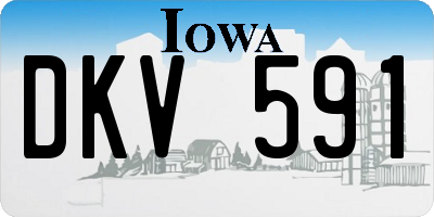 IA license plate DKV591