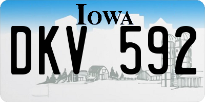 IA license plate DKV592