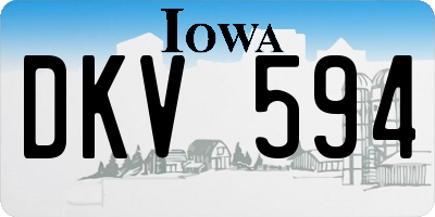 IA license plate DKV594