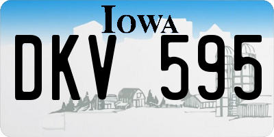 IA license plate DKV595