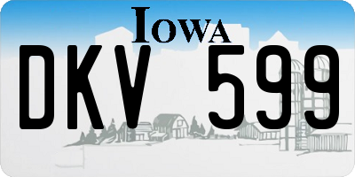 IA license plate DKV599