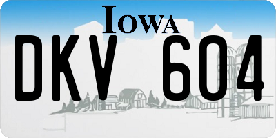 IA license plate DKV604