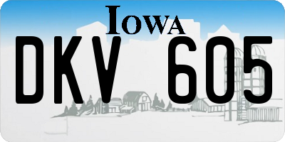 IA license plate DKV605