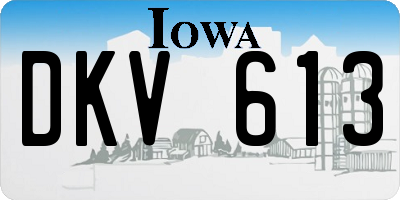 IA license plate DKV613