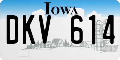 IA license plate DKV614