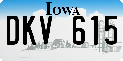 IA license plate DKV615