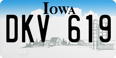 IA license plate DKV619