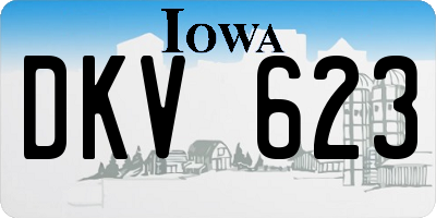 IA license plate DKV623