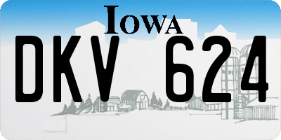 IA license plate DKV624
