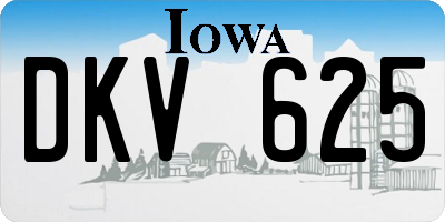 IA license plate DKV625