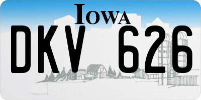 IA license plate DKV626
