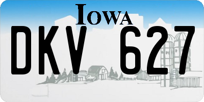IA license plate DKV627
