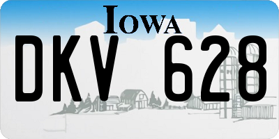 IA license plate DKV628