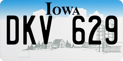 IA license plate DKV629