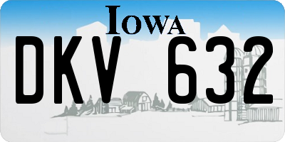 IA license plate DKV632