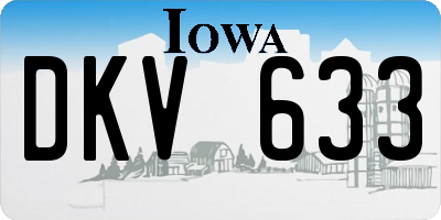IA license plate DKV633