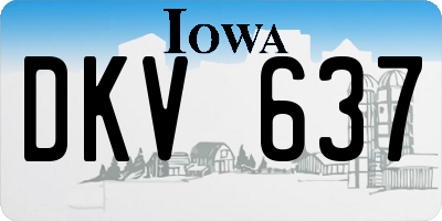 IA license plate DKV637