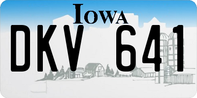 IA license plate DKV641