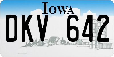 IA license plate DKV642