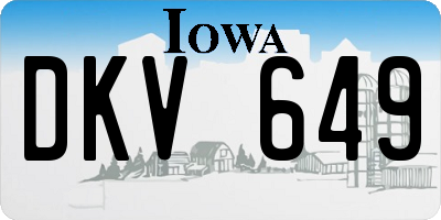 IA license plate DKV649