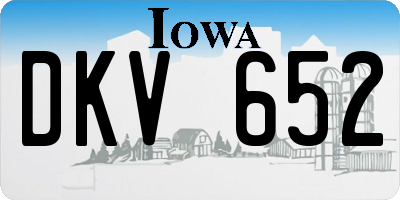 IA license plate DKV652