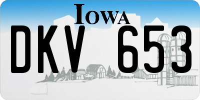 IA license plate DKV653