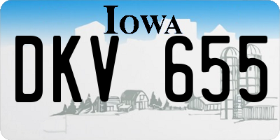 IA license plate DKV655