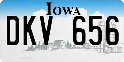 IA license plate DKV656