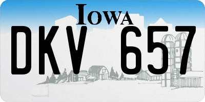 IA license plate DKV657