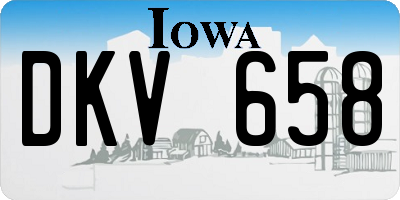 IA license plate DKV658