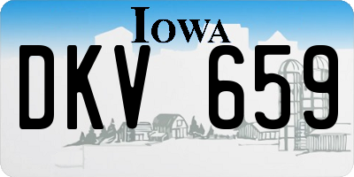 IA license plate DKV659