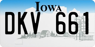 IA license plate DKV661