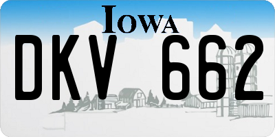 IA license plate DKV662