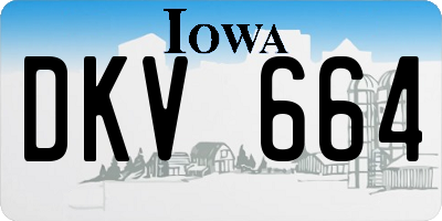 IA license plate DKV664