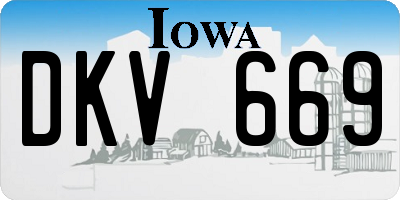 IA license plate DKV669