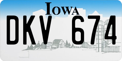 IA license plate DKV674