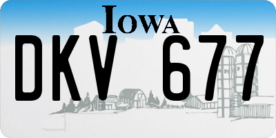 IA license plate DKV677