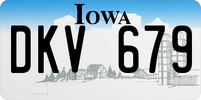 IA license plate DKV679