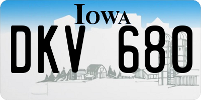 IA license plate DKV680