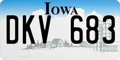 IA license plate DKV683
