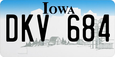 IA license plate DKV684