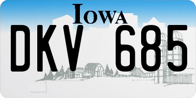 IA license plate DKV685