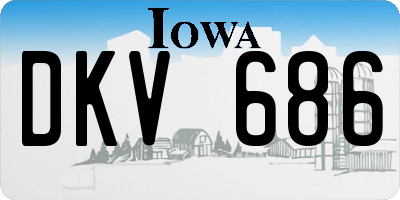 IA license plate DKV686