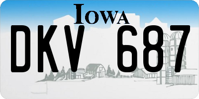 IA license plate DKV687