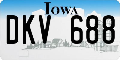 IA license plate DKV688