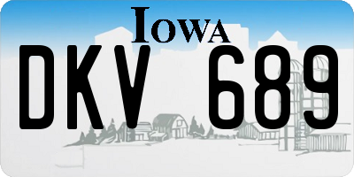 IA license plate DKV689
