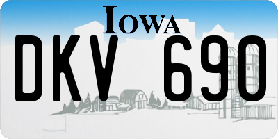 IA license plate DKV690